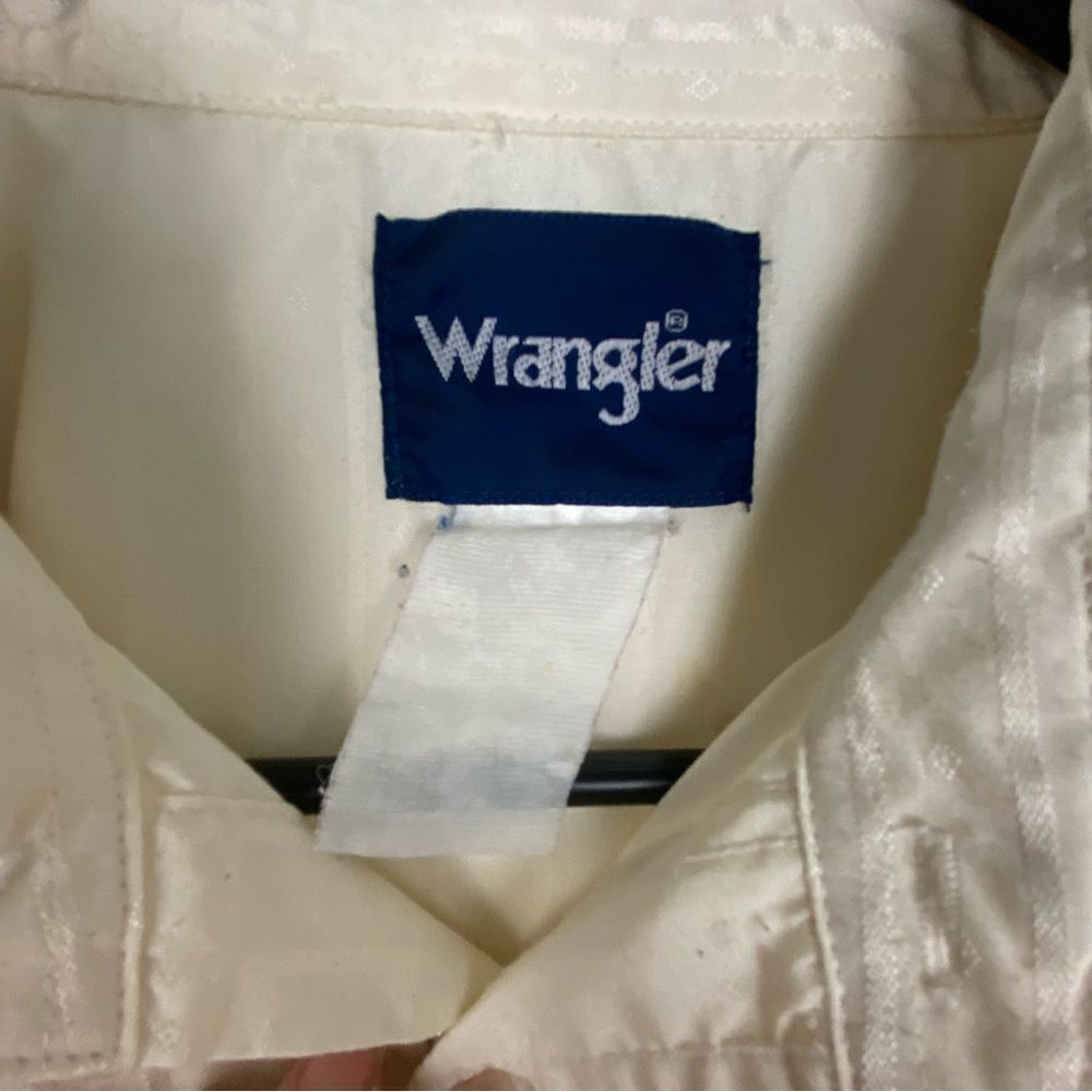 Vintage Wrangler Dressy Snap Button Shirt‎ Sheer Long Sleeve Western Cowboy XL - Picture 3 of 9